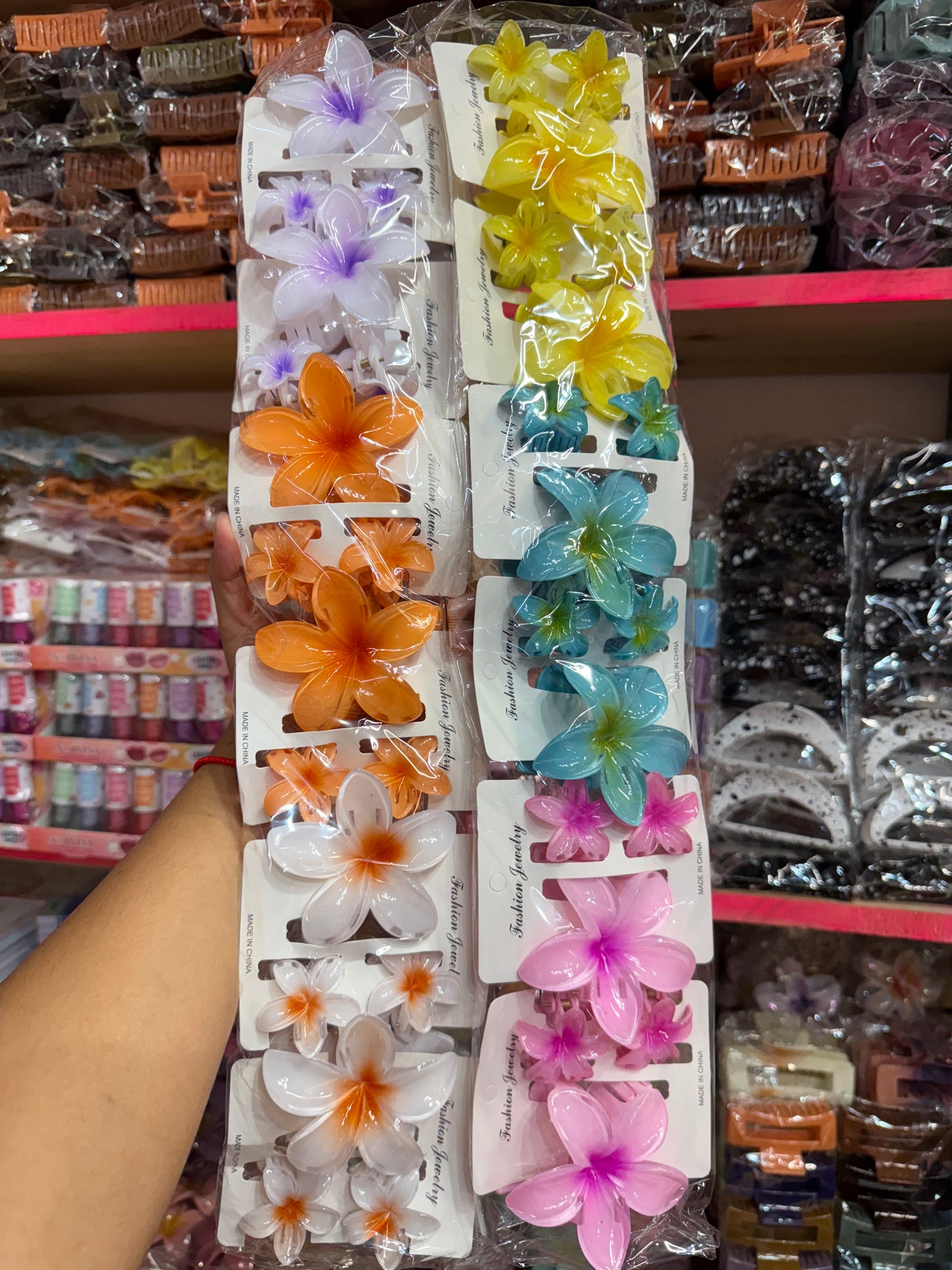 Pinzas hawaianas con cartón