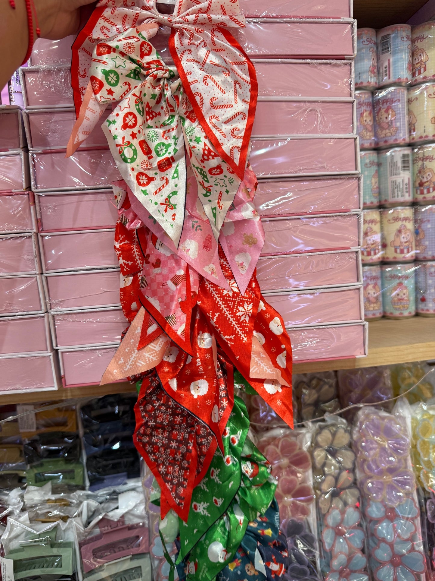 Moño coquette navidad con luz