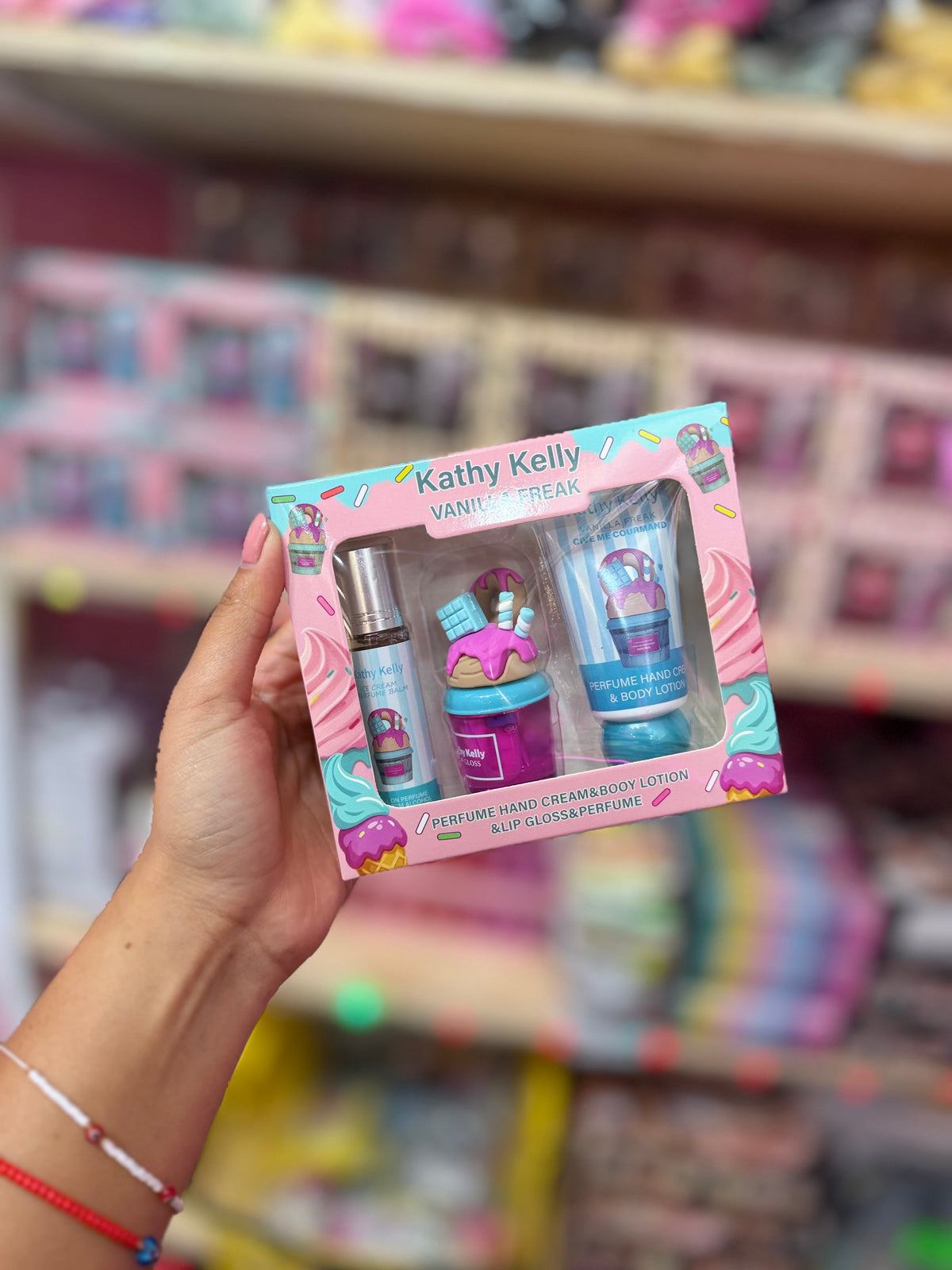 Kit de perfume con crema y gloss