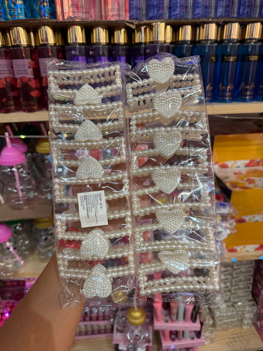 Pinza perla blanca