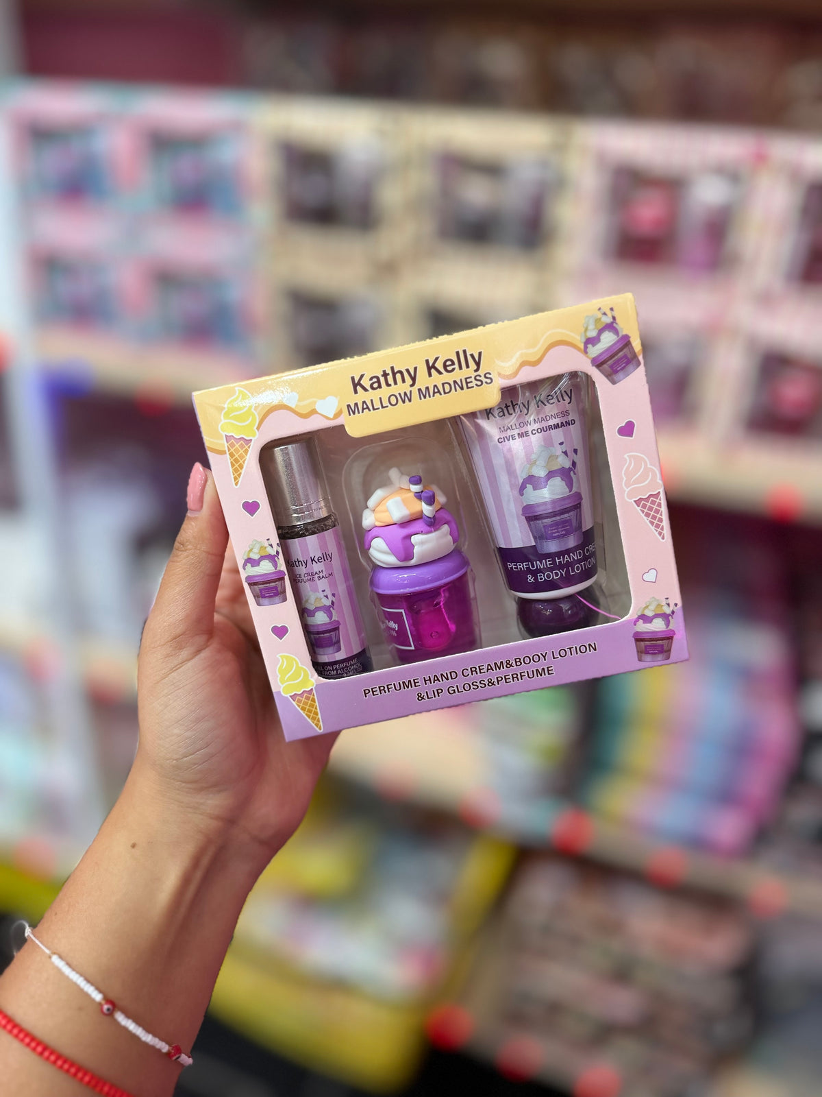 Kit de perfume con crema y gloss