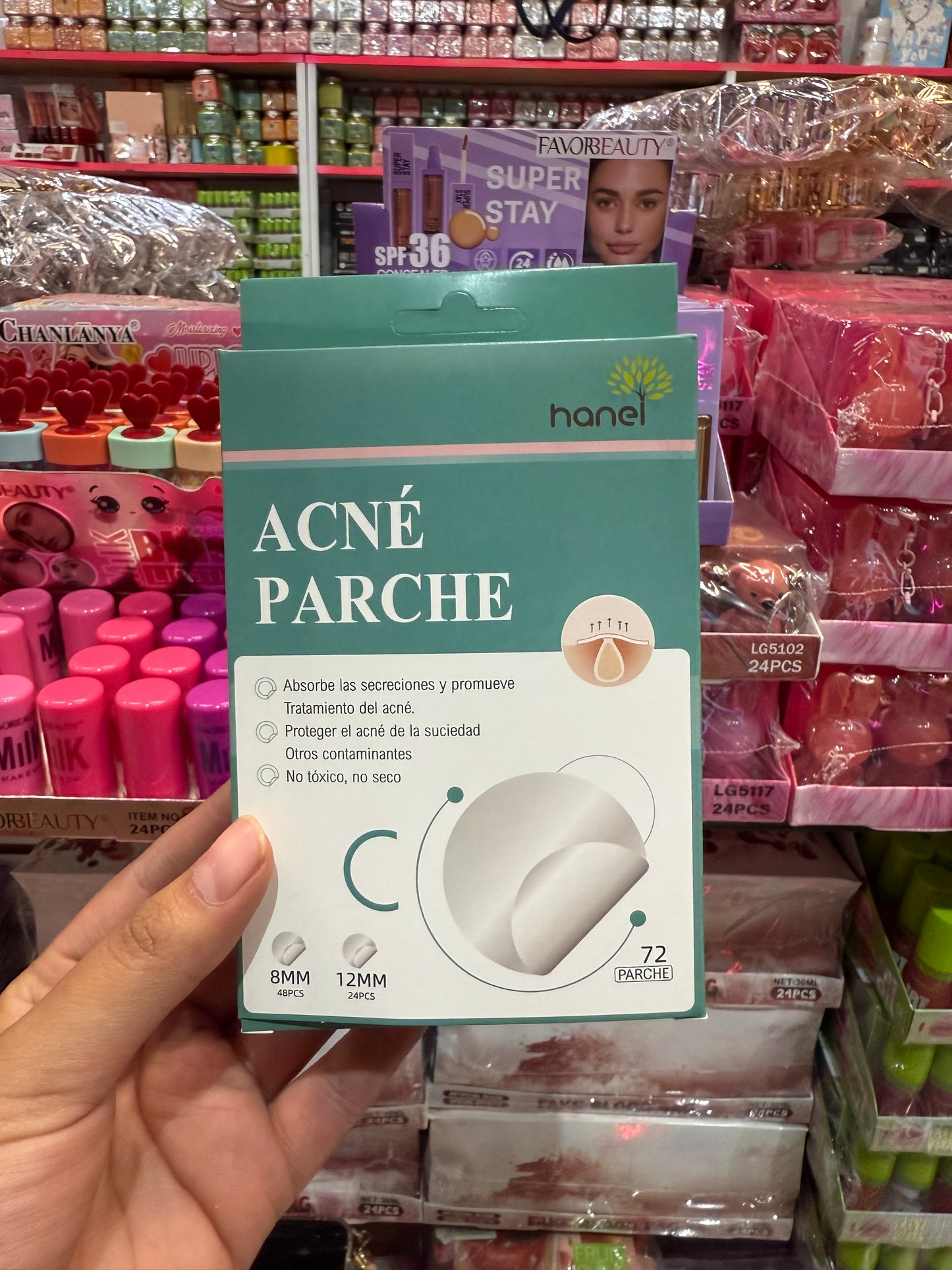 Parche transparente para acné