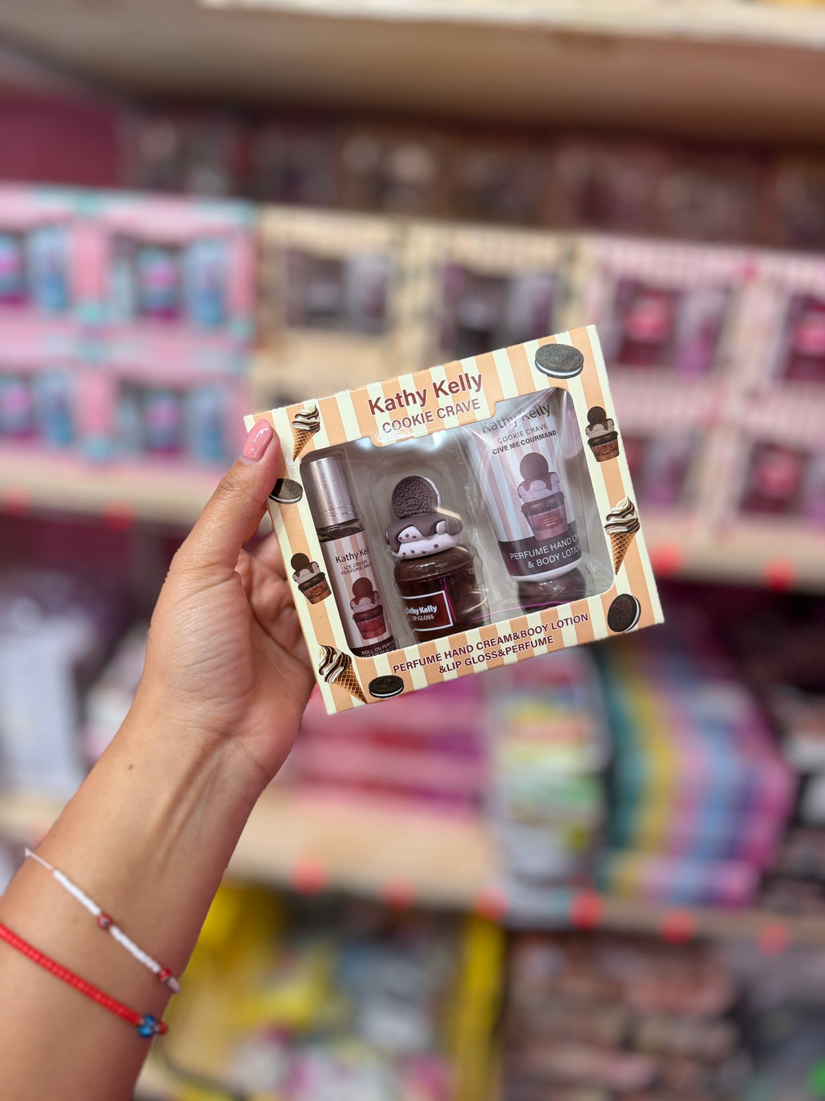 Kit de perfume con crema y gloss