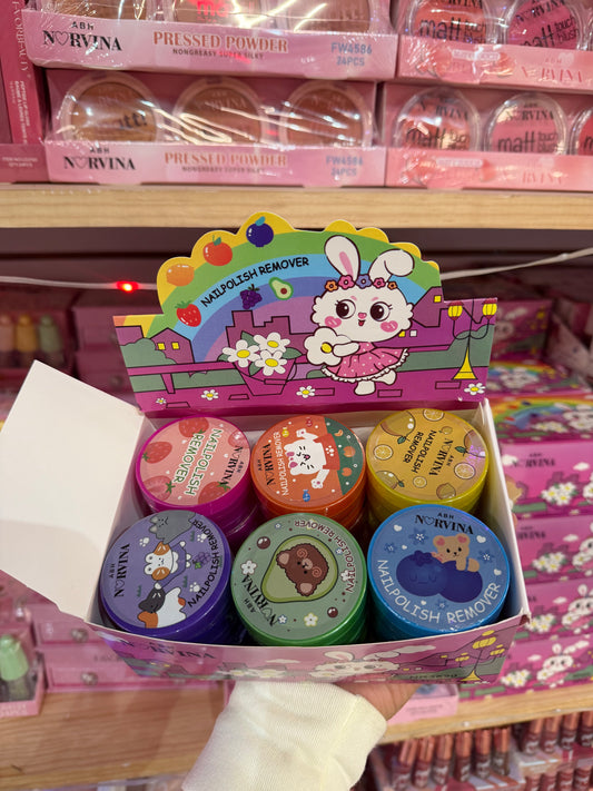 Toallitas quita esmalte